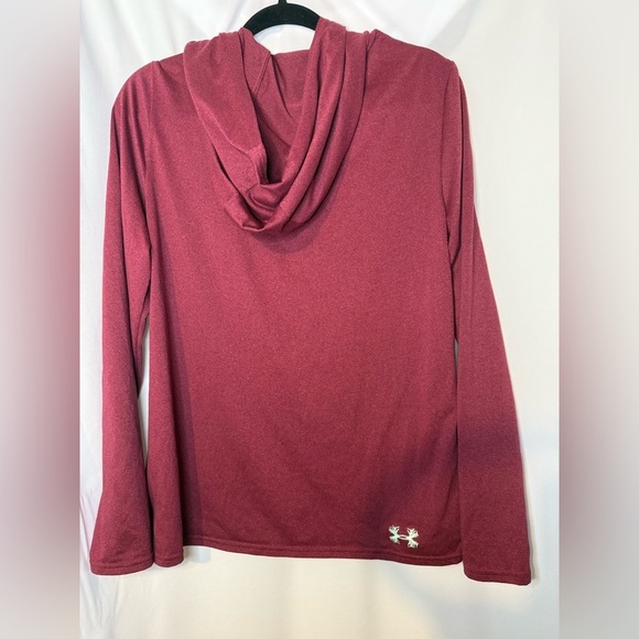 Under Armour Red Long Sleeve Hoodie Sweatshirt - Picture 2 of 4